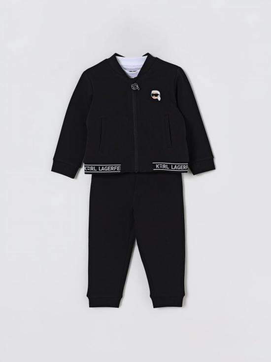 25FW [키즈] 칼라거펠트 오버롤 Z30658 09B Black