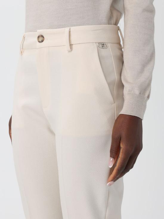 25FW 리우조 스트레이트 팬츠 MF5136T4334 10701 White - LIU JO