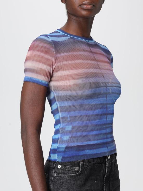 25FW 장 폴 고티에 반팔 티셔츠 2503WTO318M005P 565034 Blue - JEAN PAUL GAULTIER