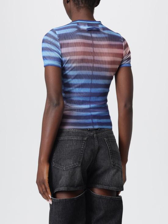 25FW 장 폴 고티에 반팔 티셔츠 2503WTO318M005P 565034 Blue - JEAN PAUL GAULTIER