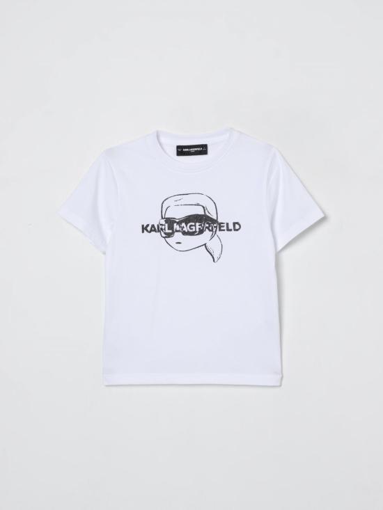 25FW [키즈] 칼라거펠트 티셔츠 Z30943 N50 White 1