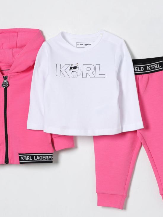 25FW [키즈] 칼라거펠트 오버롤 Z30649 48V Fuchsia - KARL LAGERFELD