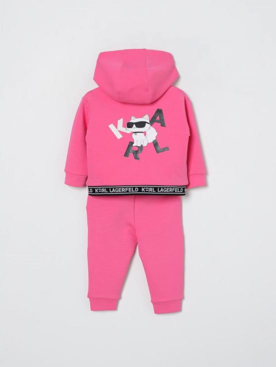 25FW [키즈] 칼라거펠트 오버롤 Z30649 48V Fuchsia - KARL LAGERFELD