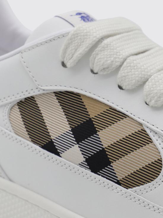 26SS 버버리 레더 체크 테라스 스니커즈 8108649 White - BURBERRY