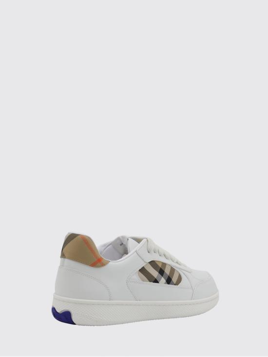 26SS 버버리 레더 체크 테라스 스니커즈 8108649 White - BURBERRY