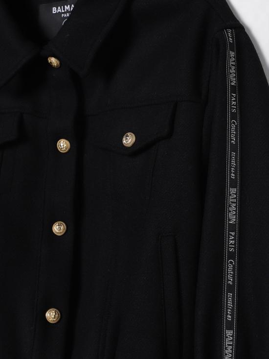 25FW [키즈] 발망 캐주얼 자켓 BX2A87E0169 930OR Black - BALMAIN