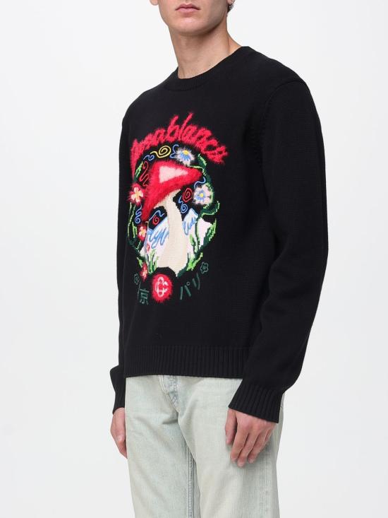 25FW 카사블랑카 스웨터 MPF25KW1118 01 Black - CASABLANCA