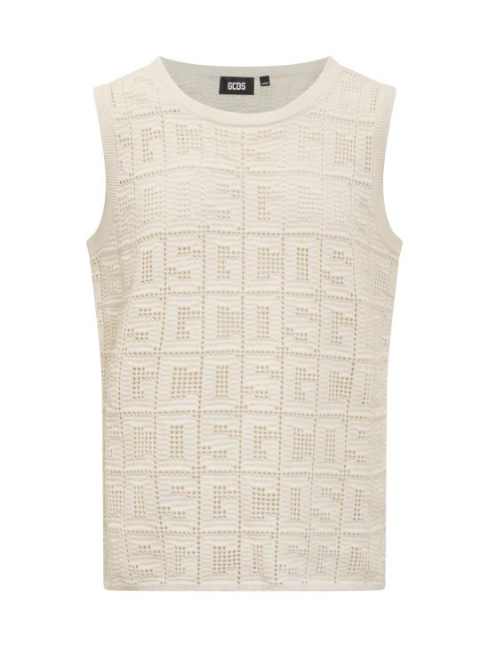  지씨디에스 민소매 티셔츠 SS23M430997 66 OFF WHITE