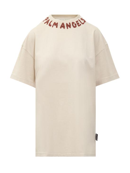  팜앤젤스 반팔 티셔츠 PWAA073S24JER001 0325 OFF WHITE RED