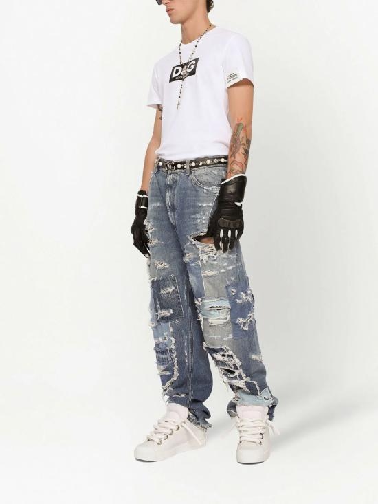  돌체앤가바나 반팔 티셔츠 G8QI4TFU7EQ W0800 BIANCO OTTICO - DOLCE & GABBANA