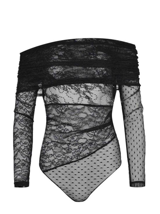 25FW 핑코 바디수트 티셔츠 105596 A2T5Z99 Black