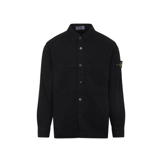 25FW 스톤 아일랜드 긴팔 셔츠 K2S151200025S0184V0129 BLACK DOM - STONE ISLAND