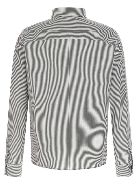 25FW 아미 긴팔 셔츠 HSH763CO0087039 BLACK NATURAL WHITE DOM - AMI