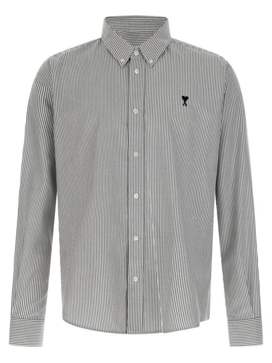 25FW 아미 긴팔 셔츠 HSH763CO0087039 BLACK NATURAL WHITE DOM