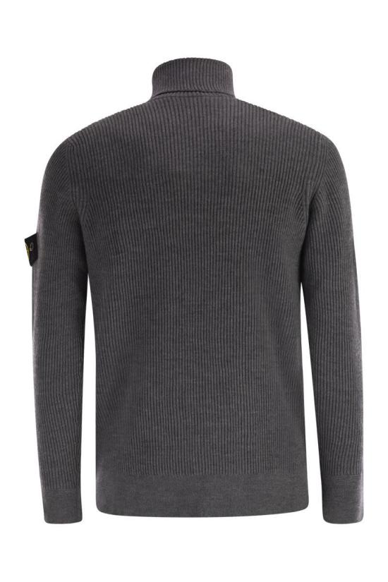 25FW 스톤 아일랜드 5100052 풀 립 RWS 울 터틀넥 스웨터 K2S155100052S00C2V0M67 DARK GREY MELANGE DOM - STONE ISLAND