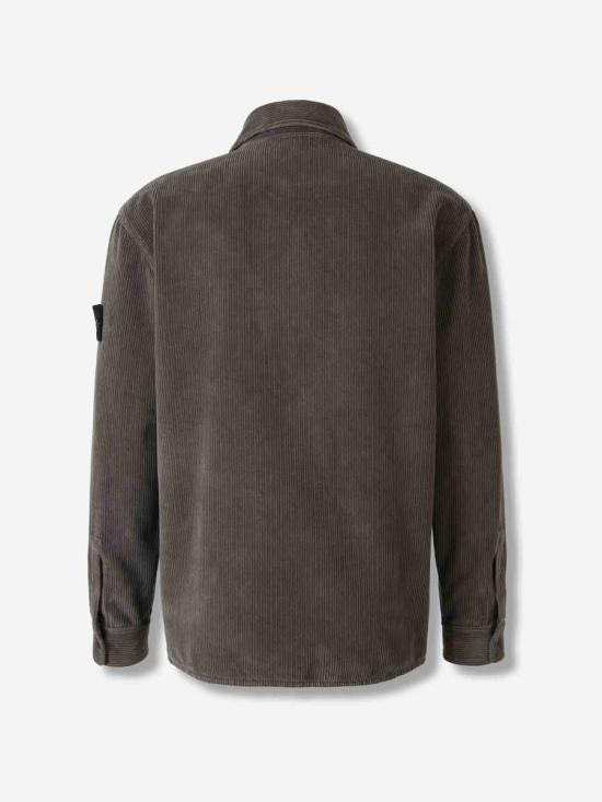 25FW 스톤 아일랜드 오가닉 코튼 코듀로이 오버셔츠 K2S151200012S0212V006B CEMENT DOM - STONE ISLAND