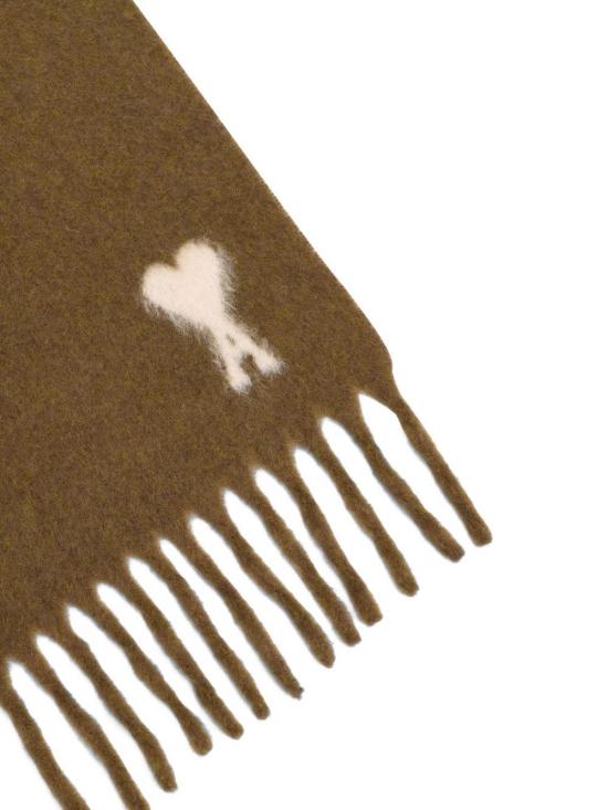 25FW 아미 알파카 아미 드 꾀흐 스카프 USF673AW0004216 BROWN - AMI