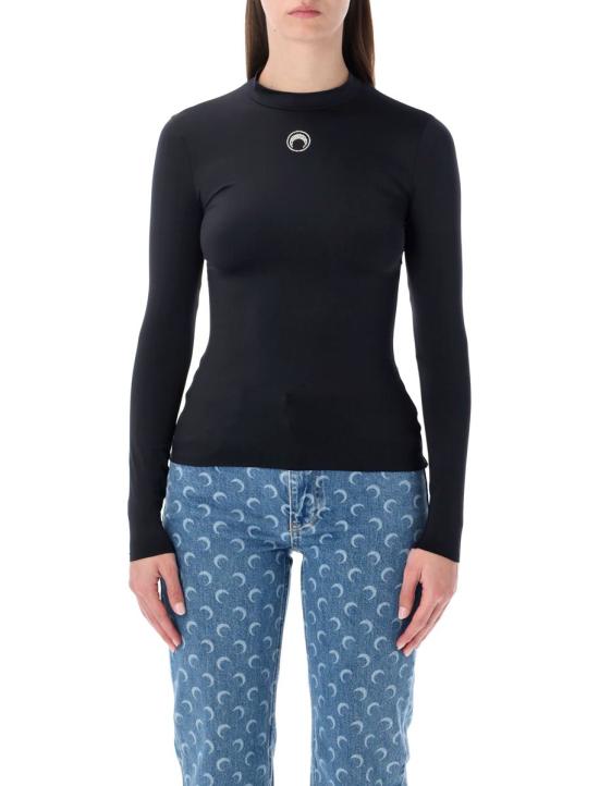 25FW 마린세르 긴팔 티셔츠 25AWTS005ACJER0094 BK99 Black