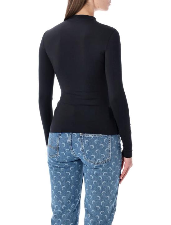 25FW 마린세르 긴팔 티셔츠 25AWTS005ACJER0094 BK99 Black - MARINE SERRE