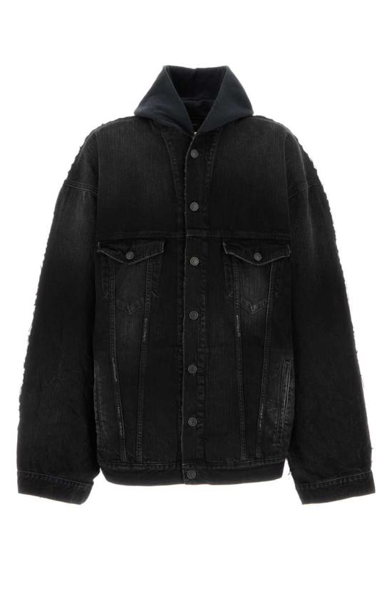 25FW 발렌시아가 데님 자켓 850703TTW67 1037 BLACK FADE OUT