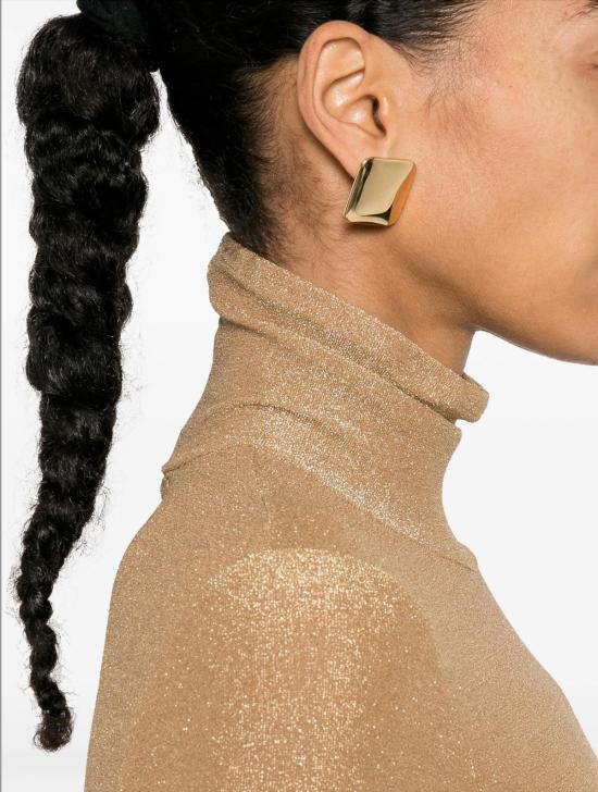  포르테포르테 긴팔 티셔츠 Forte Forte Lurex 저지 터틀넥 T 셔츠 Oro - FORTE FORTE