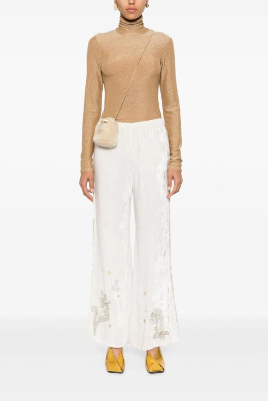  포르테포르테 긴팔 티셔츠 Forte Forte Lurex 저지 터틀넥 T 셔츠 Oro - FORTE FORTE