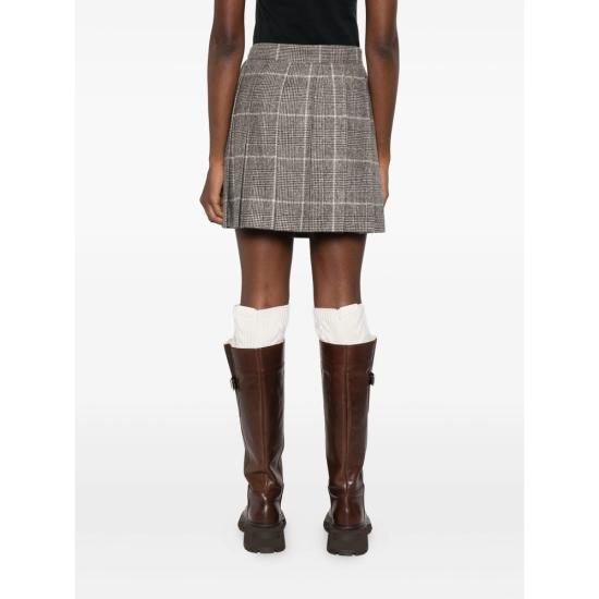 25FW 브루넬로 쿠치넬리 숏 스커트 MV403G3930 C011 BROWN - BRUNELLO CUCINELLI