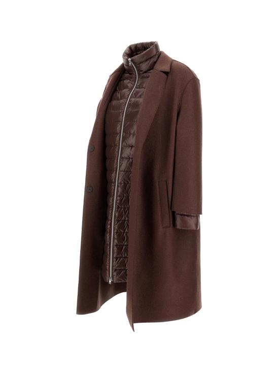 26FW 에르노 펠트 울 & 울트라라이트 나일론 리조트 코트 PI00153DR33372 8810 MARRONE - HERNO