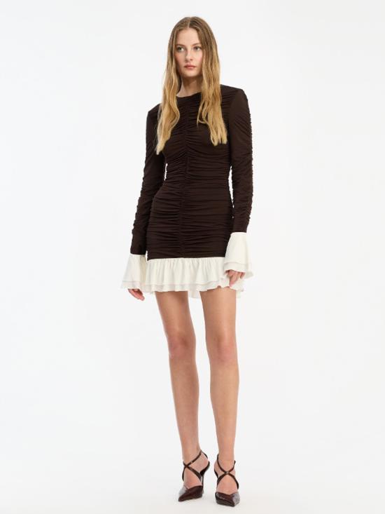 26SS 로테이트 미디 원피스 114964 3065 Brown - ROTATE