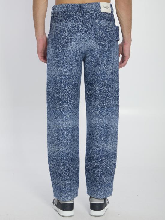 25FW 디올 스트레이트 팬츠 543D184 BLUE - DIOR