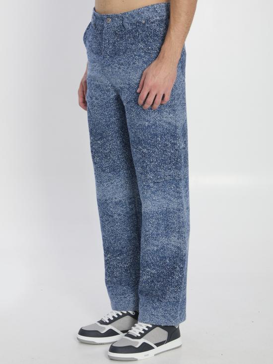 25FW 디올 스트레이트 팬츠 543D184 BLUE - DIOR