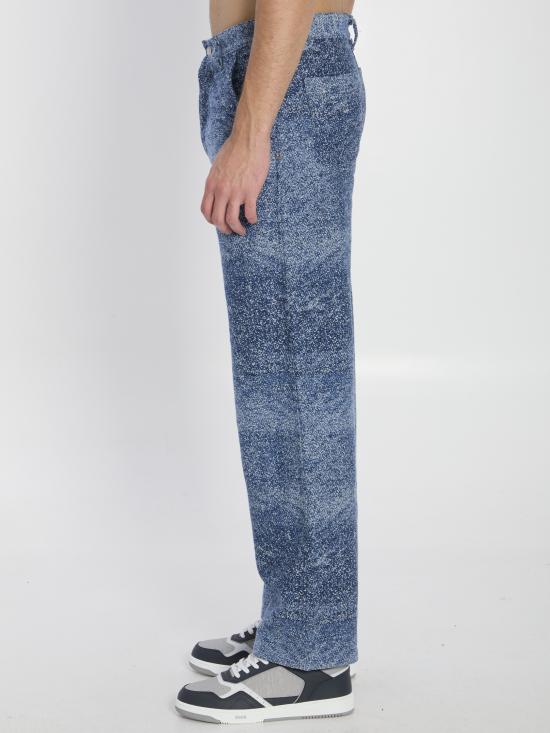 25FW 디올 스트레이트 팬츠 543D184 BLUE - DIOR