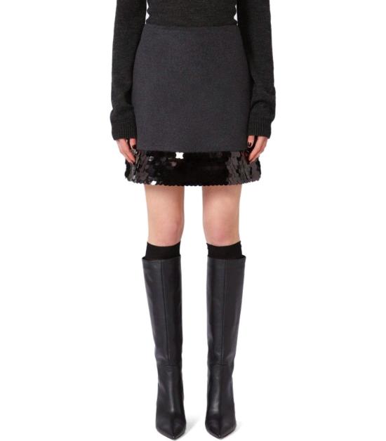 25FW 위켄드막스마라 숏 스커트 2525106013600 061 36 Grey - WEEKEND MAX MARA