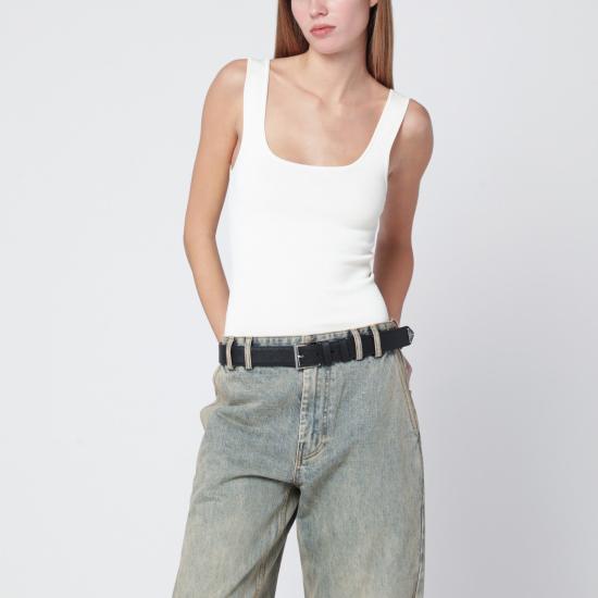 25FW 엔타이어 스튜디오 민소매 티셔츠 UNW 25 11068VI White