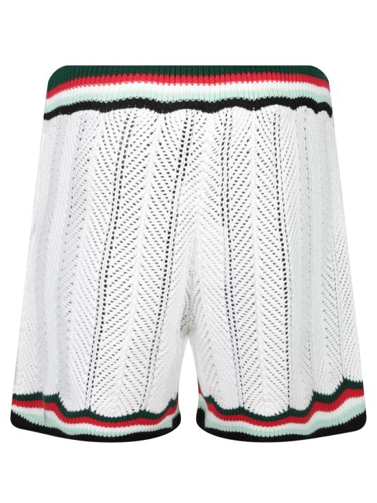 26FW 카사블랑카 숏팬츠 MPF25KW101 01 White - CASABLANCA