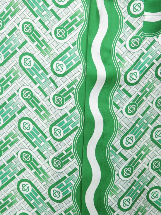 26FW 카사블랑카 반팔 셔츠 MPF25SH003 10 Green - CASABLANCA