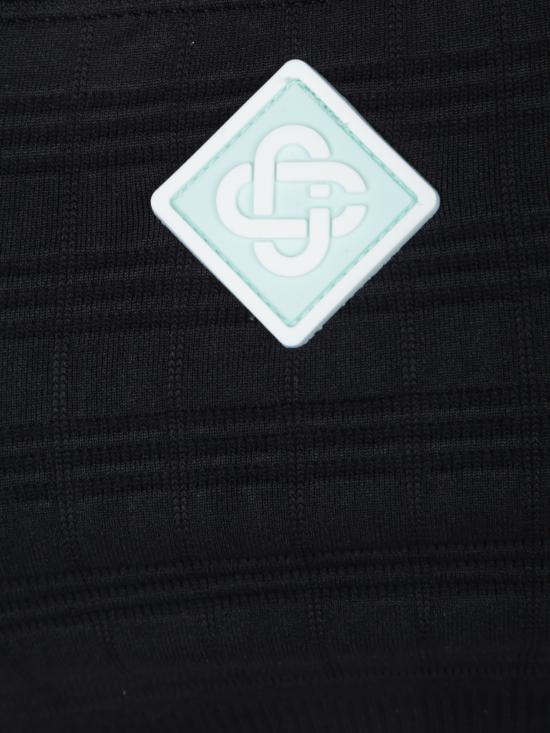 26FW 카사블랑카 트레이닝 티셔츠 WPF25ACT 029 01 Black - CASABLANCA