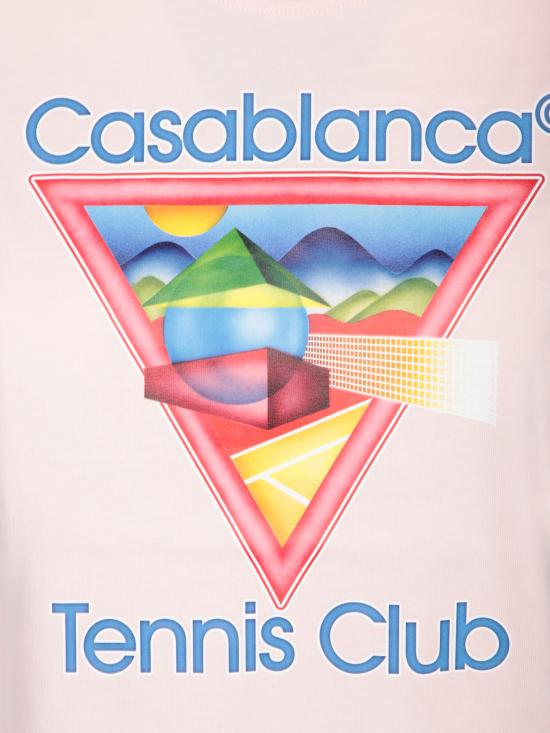 26FW 카사블랑카 반팔 티셔츠 WPF25JTS 020 02 Pink - CASABLANCA