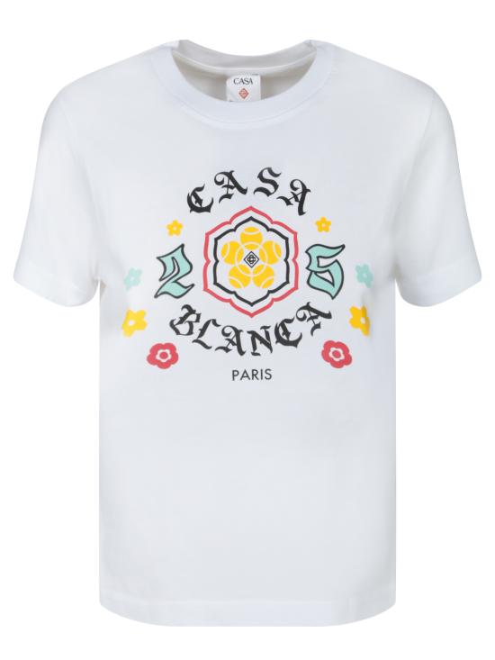 26FW 카사블랑카 반팔 티셔츠 WAW25JTS 020 02 White