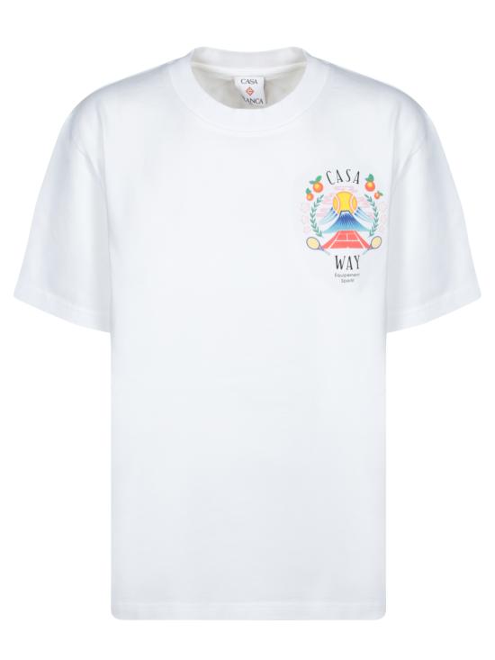 26FW 카사블랑카 반팔 티셔츠 WPF25JTS 046 03 White