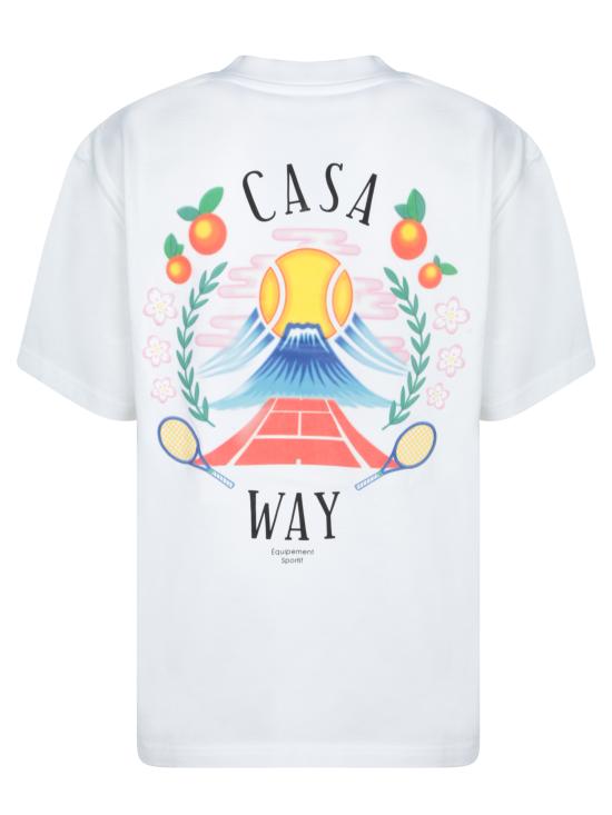 26FW 카사블랑카 반팔 티셔츠 WPF25JTS 046 03 White - CASABLANCA