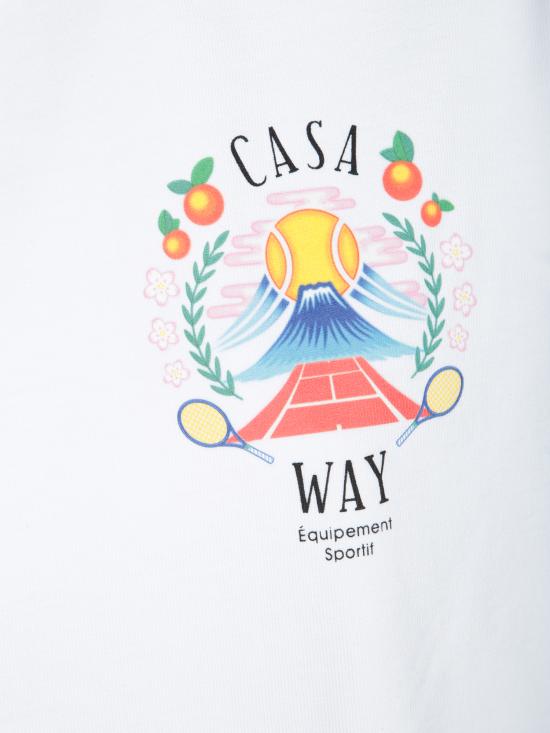 26FW 카사블랑카 반팔 티셔츠 WPF25JTS 046 03 White - CASABLANCA