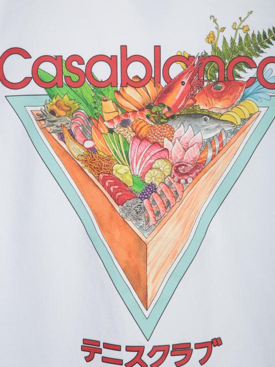 26FW 카사블랑카 반팔 티셔츠 MAW25JTS 001 01 White - CASABLANCA