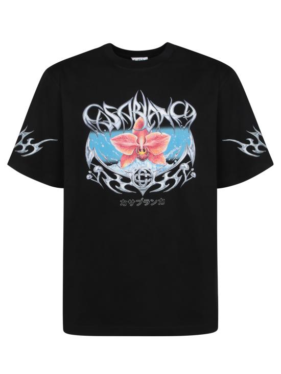 26FW 카사블랑카 반팔 티셔츠 MAW25JTS 044 05 Black