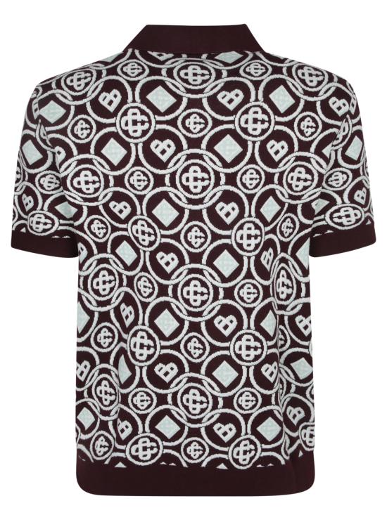 26FW 카사블랑카 폴로 티셔츠 MAW25KW 1092 01 Bordeaux - CASABLANCA