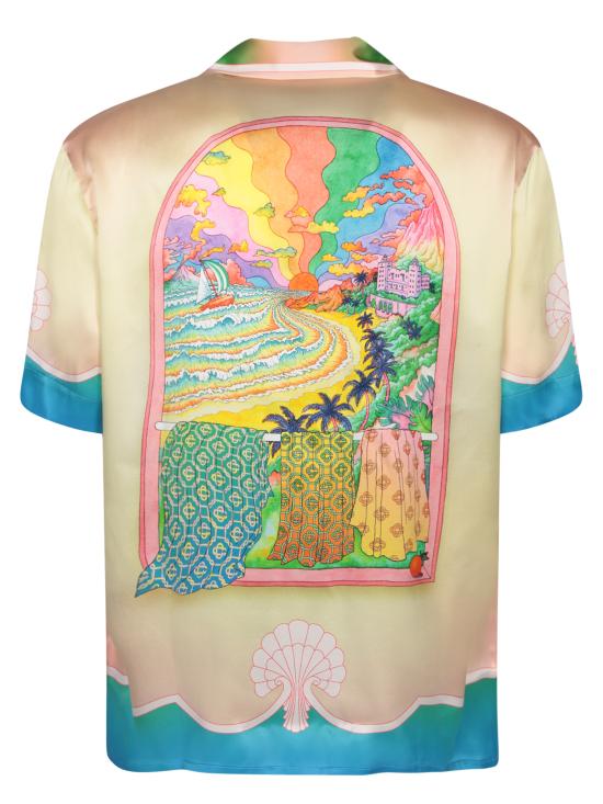 26FW 카사블랑카 반팔 셔츠 MPF25SH003 09 Orange - CASABLANCA