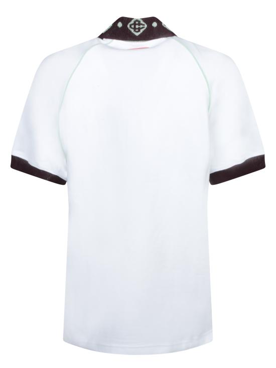 26FW 카사블랑카 폴로 티셔츠 MAW25JTP 435 01 White - CASABLANCA