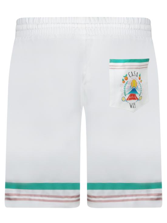 26FW 카사블랑카 숏팬츠 MPF25TR012 06 White - CASABLANCA