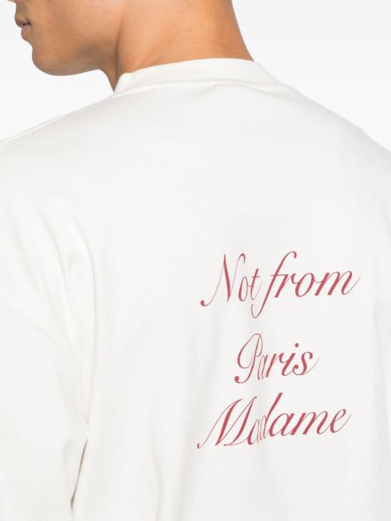 25FW 드롤드무슈 반팔 티셔츠 TS220CO002 OW White - DROLE DE MONSIEUR