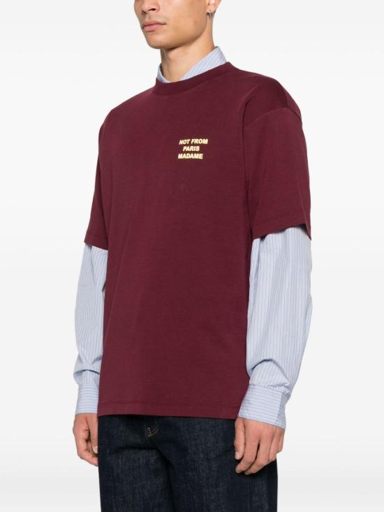 25FW 드롤드무슈 반팔 티셔츠 TS203CO002 WN Purple - DROLE DE MONSIEUR